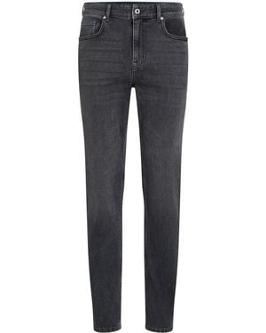 Karl Lagerfeld Mid-Rise Slim-Fit Jeans - Grey