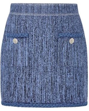 MILLY Soleil Pinstripe Mini Skirt - Blue