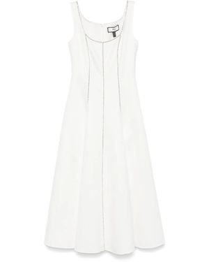 Nissa Crystal-Embellished Midi Dress - White