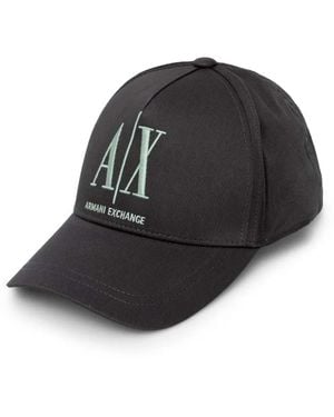 ARMANI EXCHANGE Logo-Detail Baseball Cap - Black