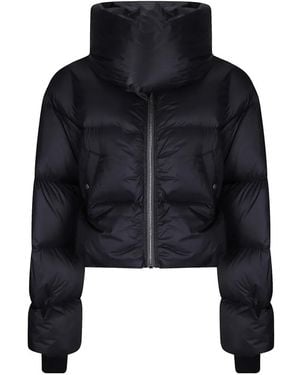 Rick Owens Funnel-Neck Cropped Puffer Jacket - Blue