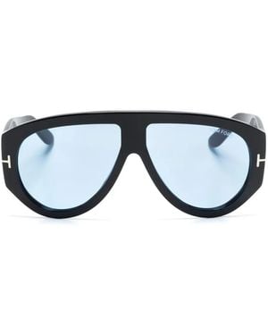 Tom Ford Bronson Pilot-Frame Sunglasses - Blue