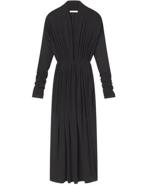 Co. Ruched Long-Sleeve Maxi Dress - Black
