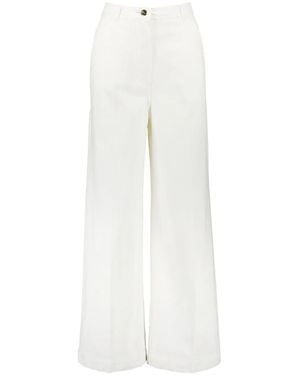 Yves Salomon Wide-Leg Jeans - White