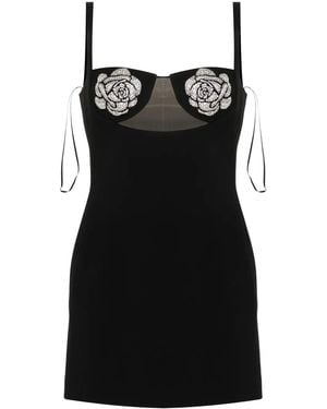 david koma embroidered cady mini dress David Koma Crystal-Embellished Cady Mini Dress – Runway Catalog main image 0