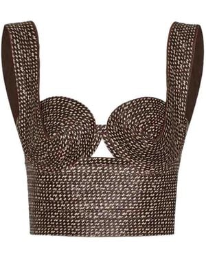 ANDRES OTALORA Seam-Details Top - Brown