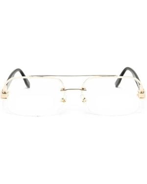 Marc Jacobs Semi-Rimless Pilot-Frame Glasses - Natural