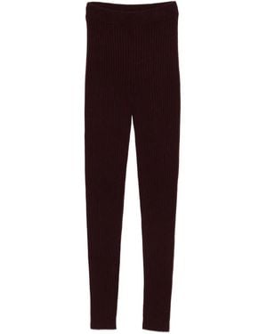Max Mara Legging Côtelé - Violet