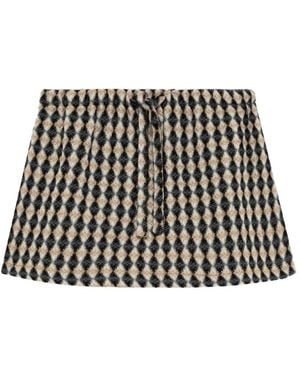 MSGM Minirock Mit Argyle-Muster - Schwarz