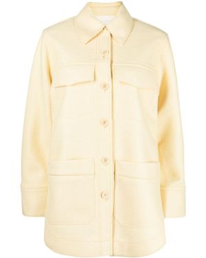 Rodebjer Button-Up Virgin Wool Coat - Natural