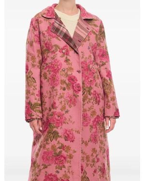 Péro Reversible Double-breasted Coat - レッド