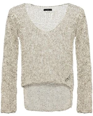 Voz Top De Punto Jaspeado - Blanco