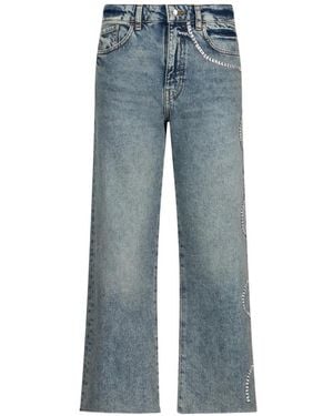Liu Jo Embellishment-Detail Cropped Jeans - Blue