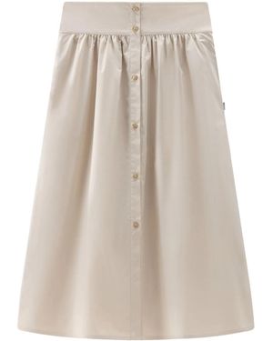 Woolrich A-Line Cotton Skirt - Natural