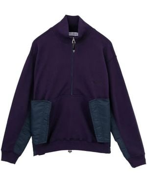Toga Pull À Col Zippé À Empiècements - Blue