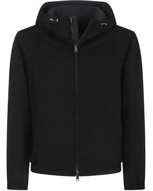 Paul & Shark Reversible Hooded Jacket - Black