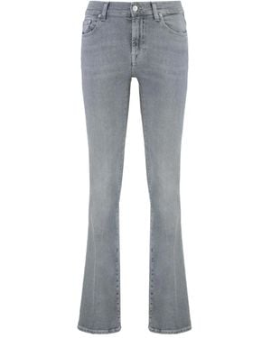 7 For All Mankind Logo-Tag Bootcut Jeans - Grey