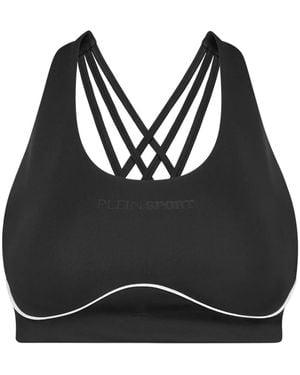 Philipp Plein Sujetador push-up de seda con costuras suaves - Negro