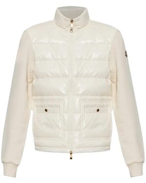 Moncler Horizontal-Quilted Padded Jacket - White