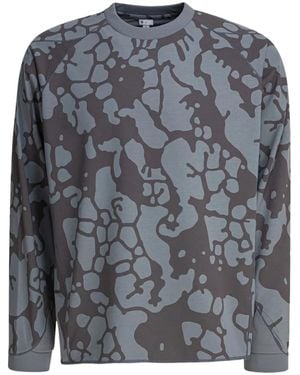 Goldwin Abstract-Print Raglan-Sleeve T-Shirt - Gray