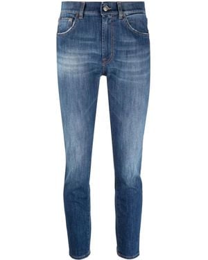 Dondup Slim-Cut Cropped Jeans - Blue