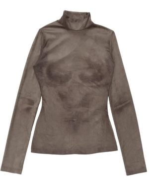 Acne Studios Trompe L'oeil High-neck Top - Brown