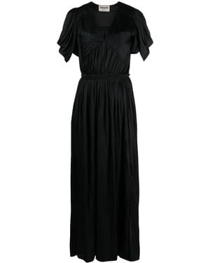 Zadig & Voltaire Bow-Embellished Crinkled-Satin Dress - Black