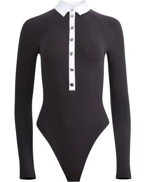 Fleur du Mal Long-Sleeved Bodysuit - Blue