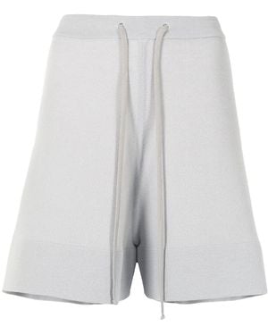 Rick Owens Knee-Length Knitted Shorts - Gray