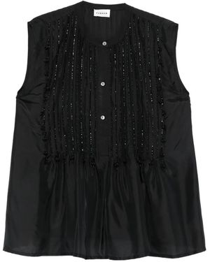 P.A.R.O.S.H. Sadio Beaded Blouse - Black