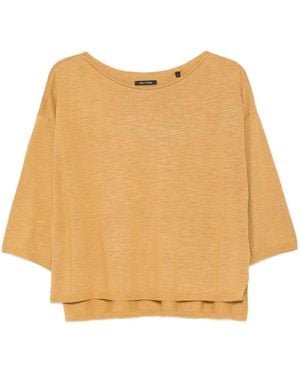 Marc O' Polo Top Met V-Hals - Naturel