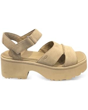 UGG New Heights Ankle-Strap Sandals - Natural
