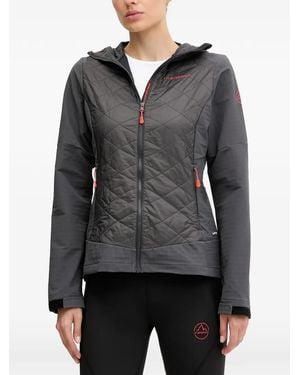 La Sportiva Diamond-Design Hooded Performance Jacket - Gray