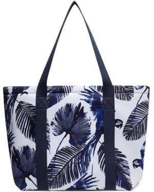 Vilebrequin Papagaio Leaf-Print Beach Bag - Blue