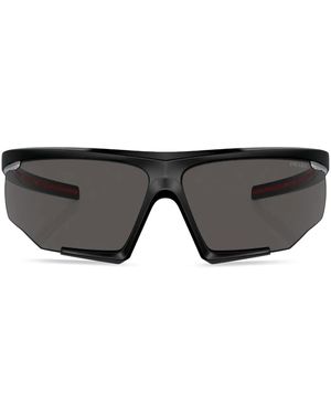 Prada Linea Rossa Occhiali Da Sole Oversize - Nero