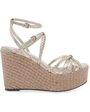 Jimmy Choo Nyra Braided-Strap Sandals - Natural