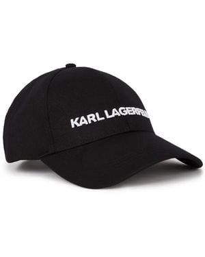 KARL LAGERFELD Cap With Embroidered Logo - Black