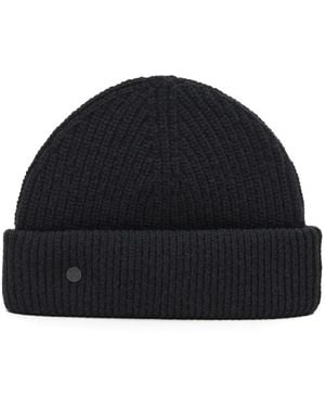 Closed Bonnet Nervuré À Poignets Repliés - Black