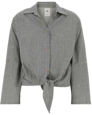 Lois Pia Striped Shirt - Gray