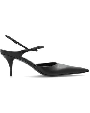 Balenciaga Avenue Bow-Detail Slingback Court Shoes - White