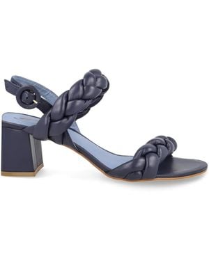 Blue Bird Shoes Sandali Con Fasce Intrecciate E Tacco Largo - Blu