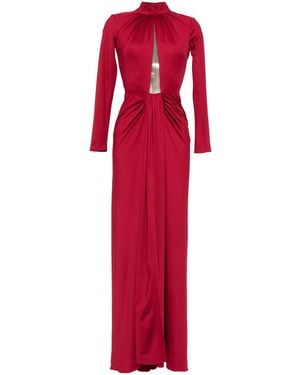 Saiid Kobeisy Jersey Pleated Dress - Red