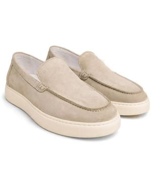 Poche Paris Suede Slip-On Loafers - Natural