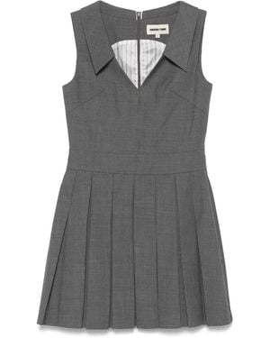 ShuShu/Tong Pleated Mini Dress - Gray