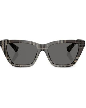 Burberry Check Geometric Sunglasses - Grey