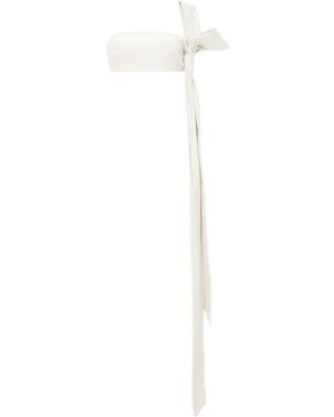 Lika Bow-Detail Strapless Top - White