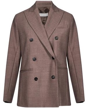 Antonelli Double-Breasted Blazer - Brown