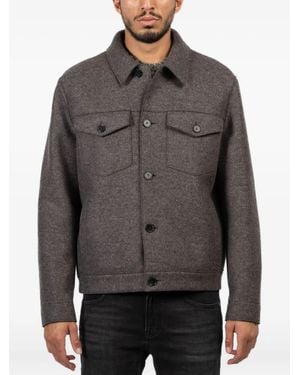 Harris Wharf London Chaqueta con bolsillos con solapa - Gris