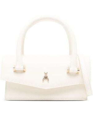 Patrizia Pepe Fly Bamby Handles Logo Tote Bag - Natural