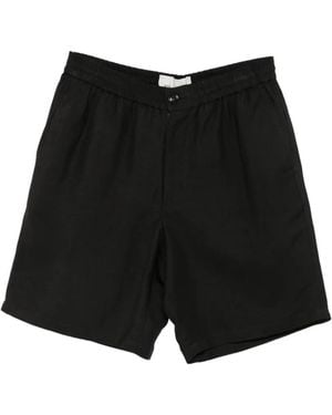 Ami Paris Pantalones Cortos Con Cinturilla Elástica - Negro